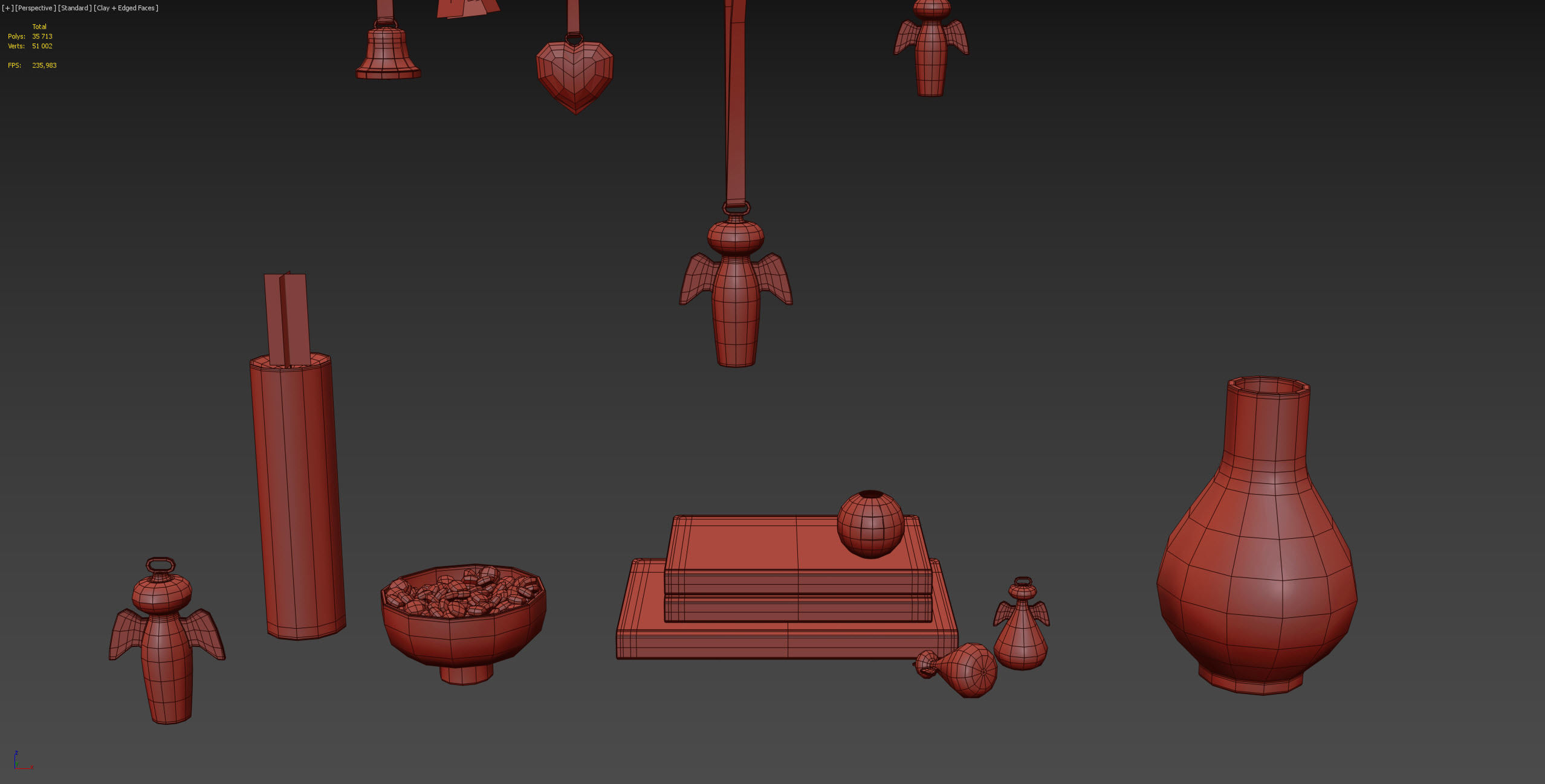 Christmas decorative set 3D model_12