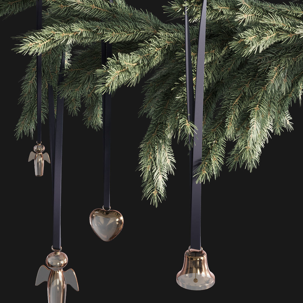 Christmas decorative set 3D model_9