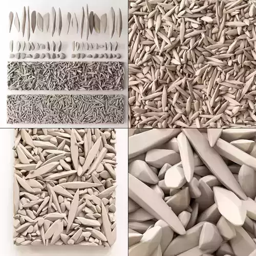 Clay rock stone decorative n1