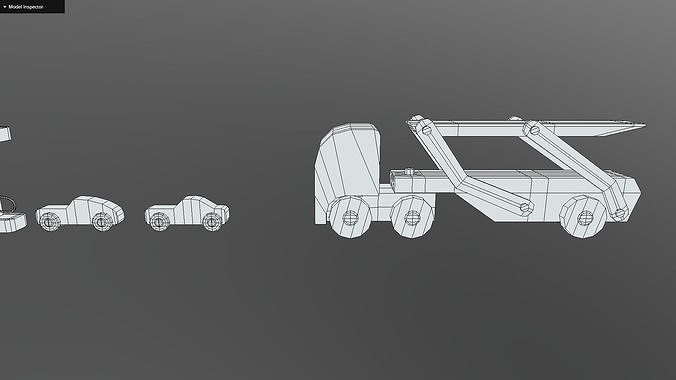 Wooden Toys Parking Garage Pack Low-poly 3D model 7