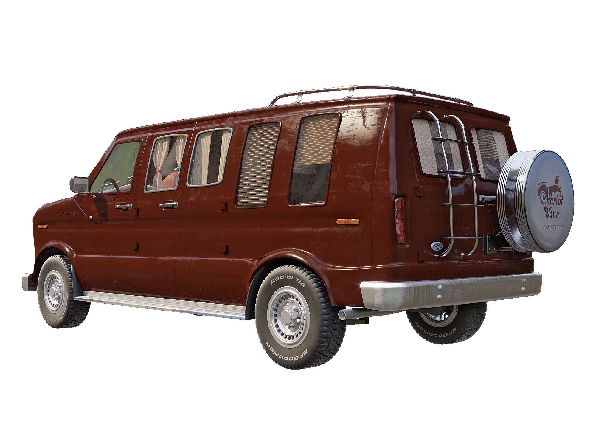 Ford Econoline 1984 3D model_1