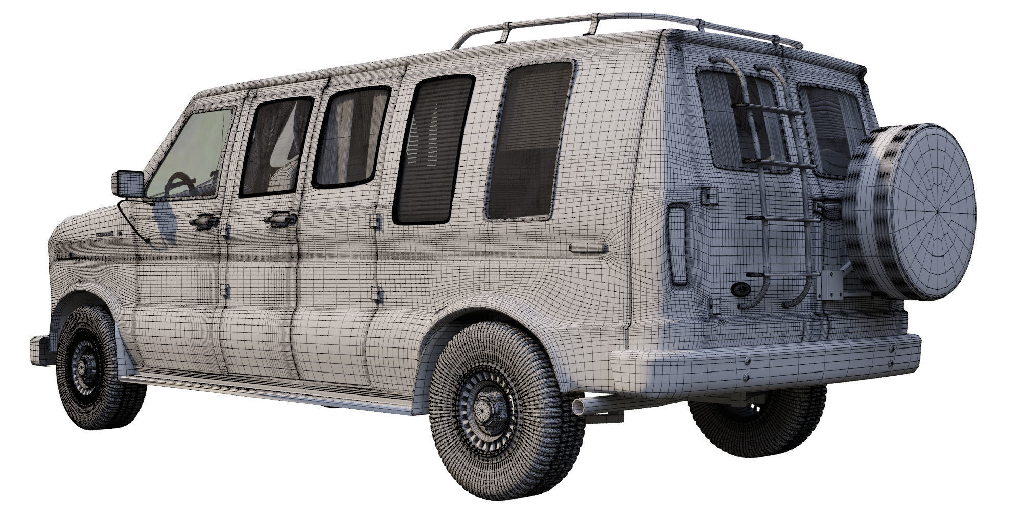 Ford Econoline 1984 3D model_5