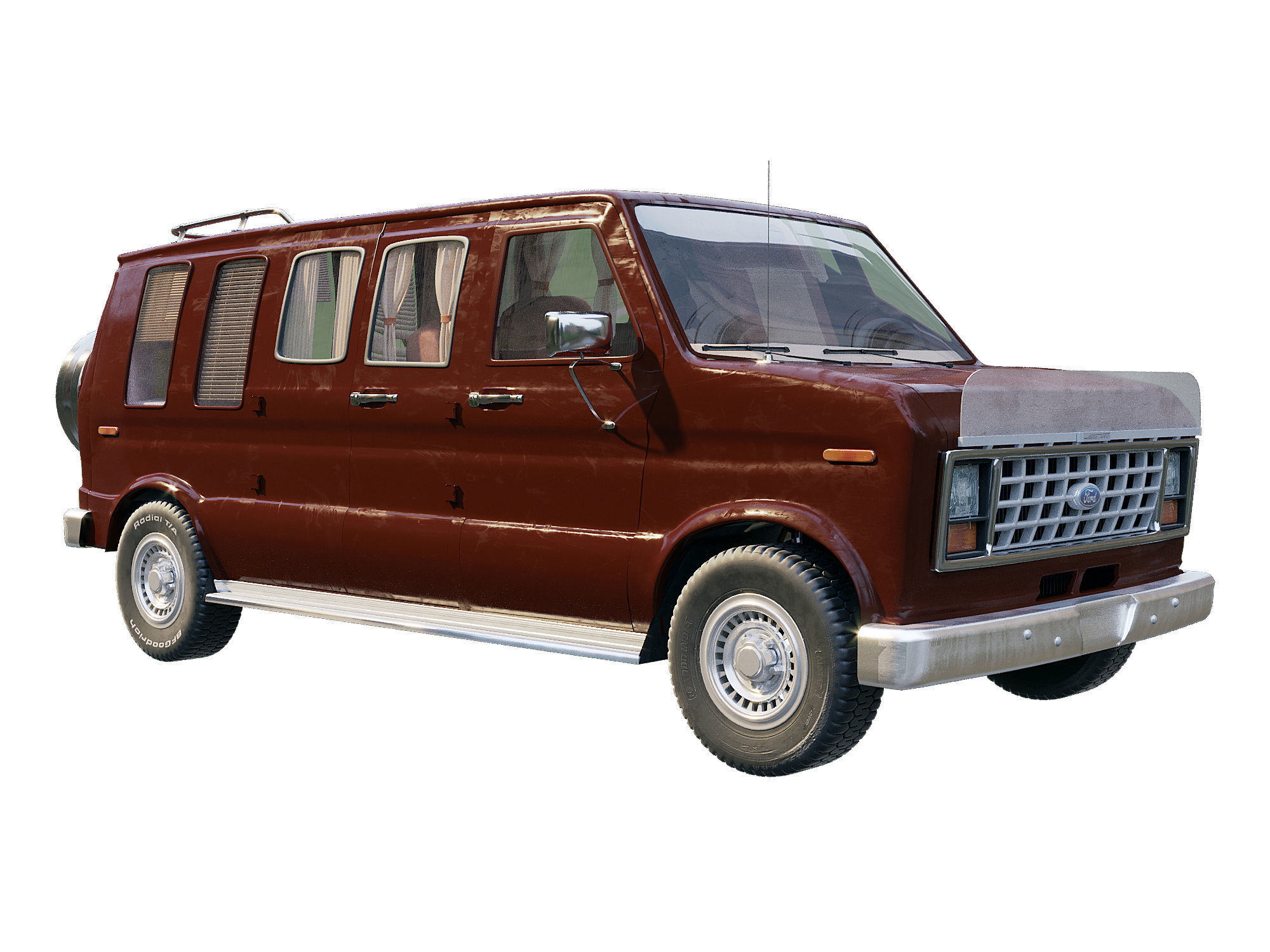Ford Econoline 1984 3D model_0
