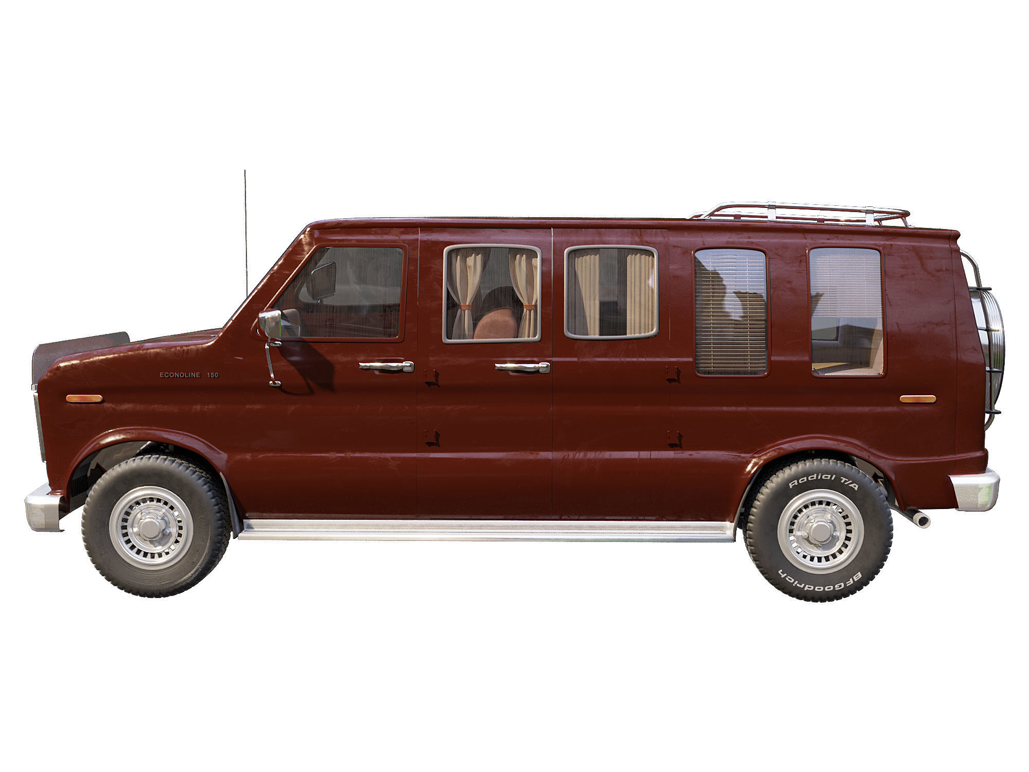 Ford Econoline 1984 3D model_2