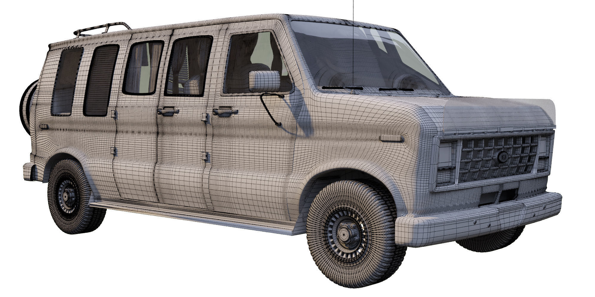 Ford Econoline 1984 3D model_6
