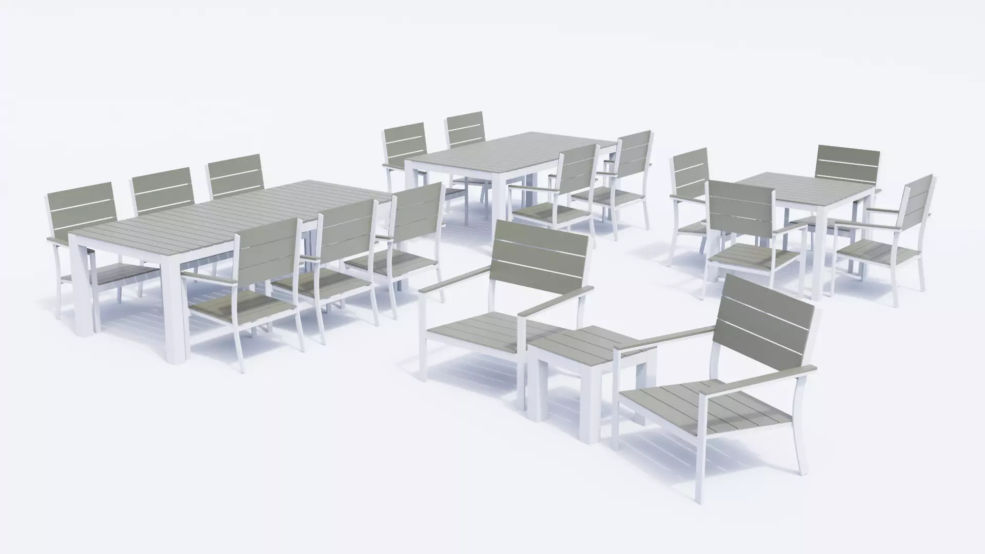 Modern outdoor furniture set 3D model_0