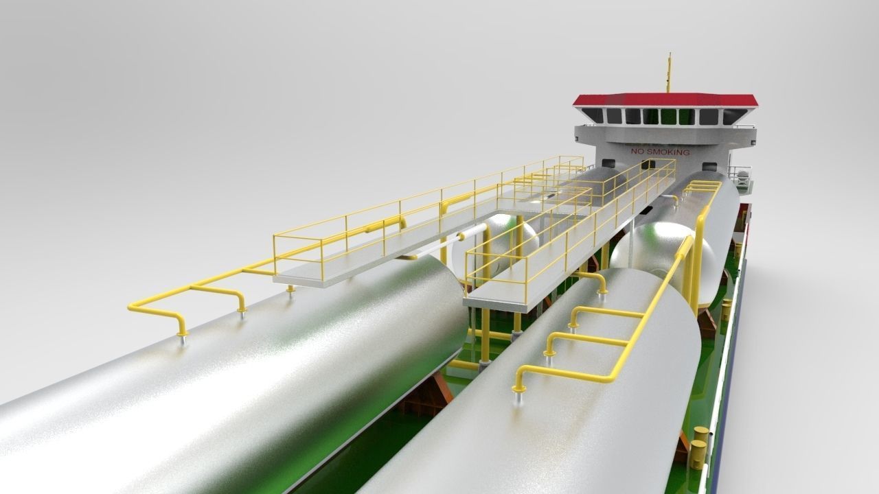 LPG Carrier Vessel 3D model_5