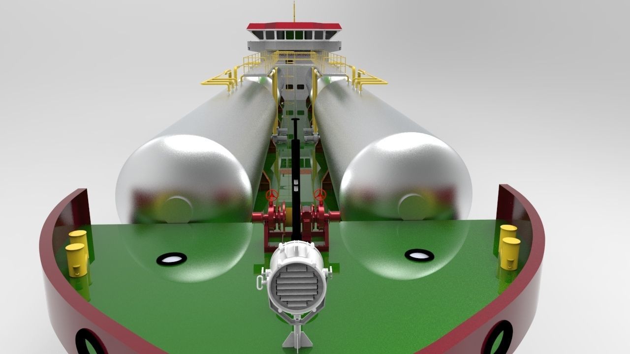 LPG Carrier Vessel 3D model_4