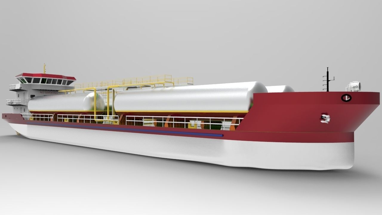 LPG Carrier Vessel 3D model_3