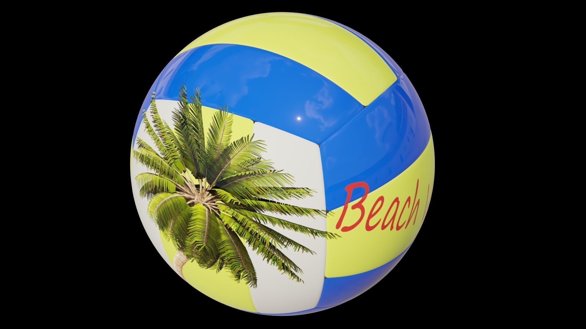 3d models of a volley ball Low-poly 3D model_14