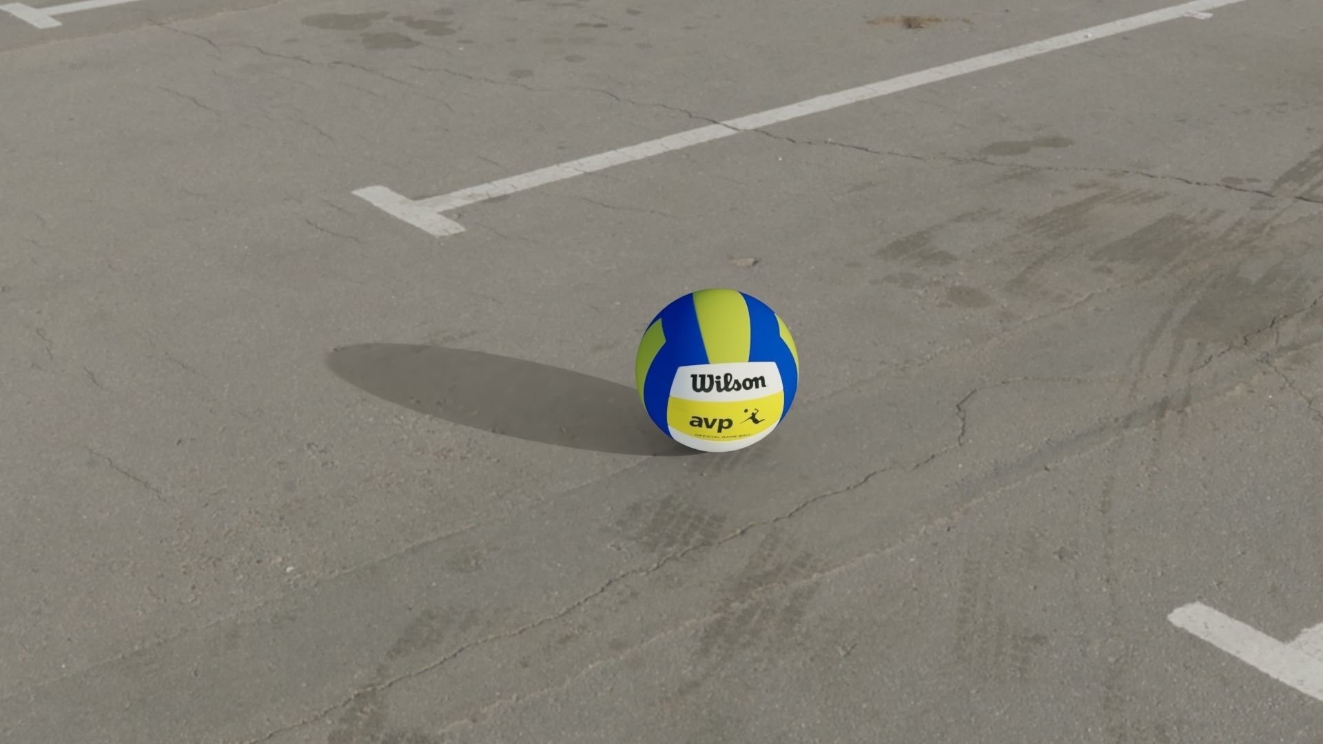 3d models of a volley ball Low-poly 3D model_10