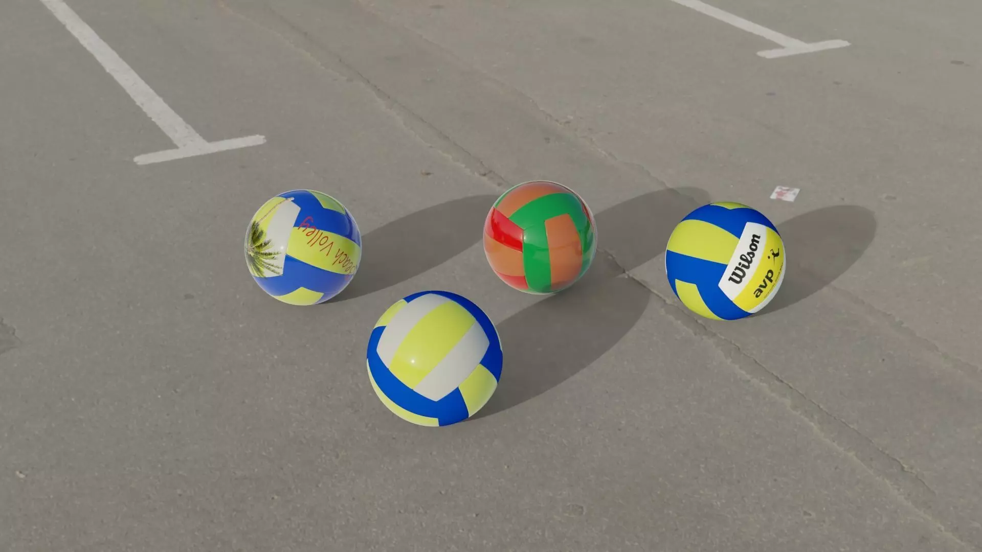 3d models of a volley ball Low-poly 3D model_0