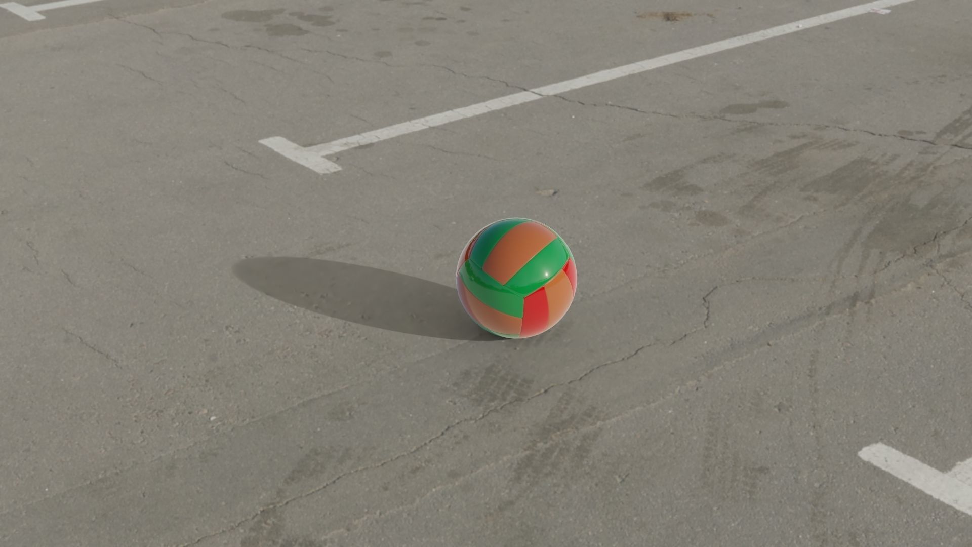 3d models of a volley ball Low-poly 3D model_9