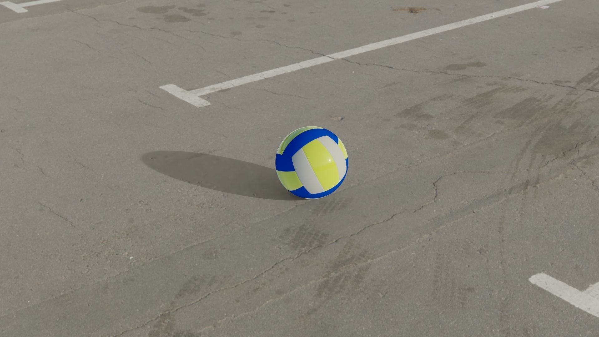 3d models of a volley ball Low-poly 3D model_12
