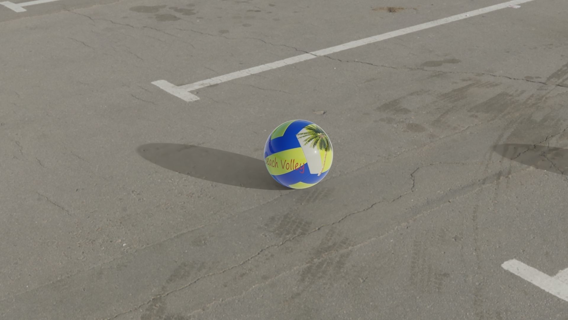 3d models of a volley ball Low-poly 3D model_8