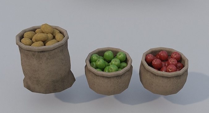 Fruits and Vegetables PBR Low-poly 3D model 4