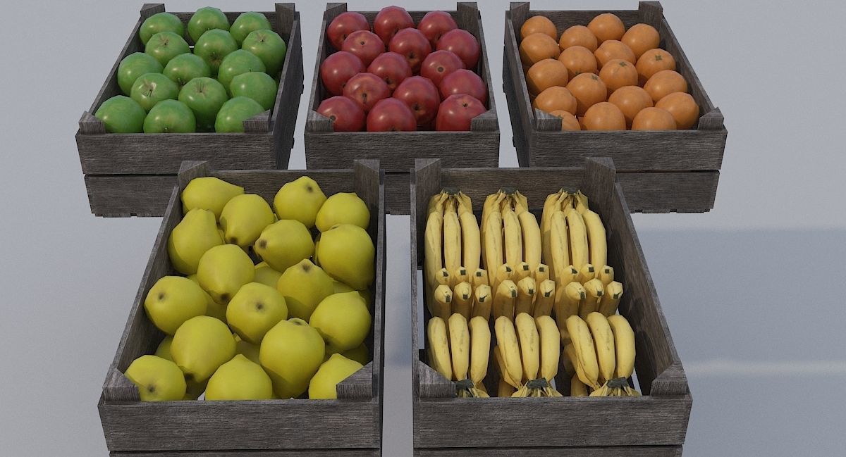 Fruits and Vegetables PBR Low-poly 3D model_4
