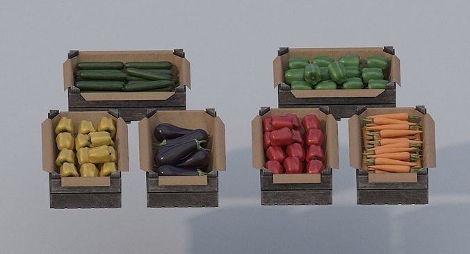 Fruits and Vegetables PBR Low-poly 3D model 6