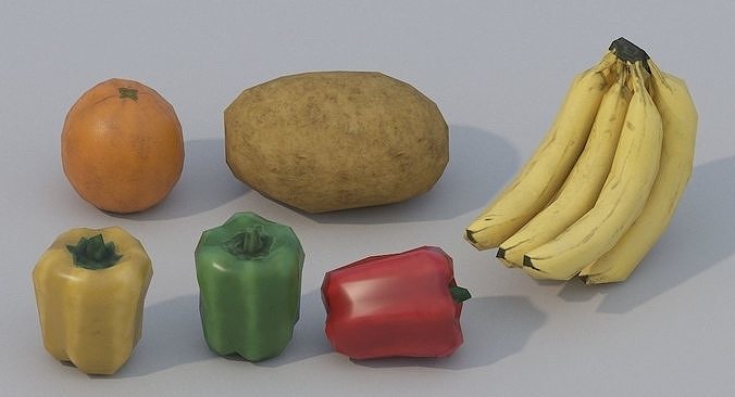 Fruits and Vegetables PBR Low-poly 3D model 7
