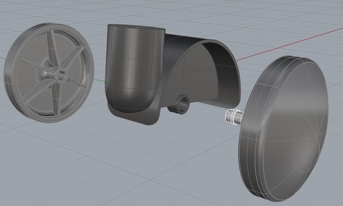 Task Chair Wheel 3D model_1
