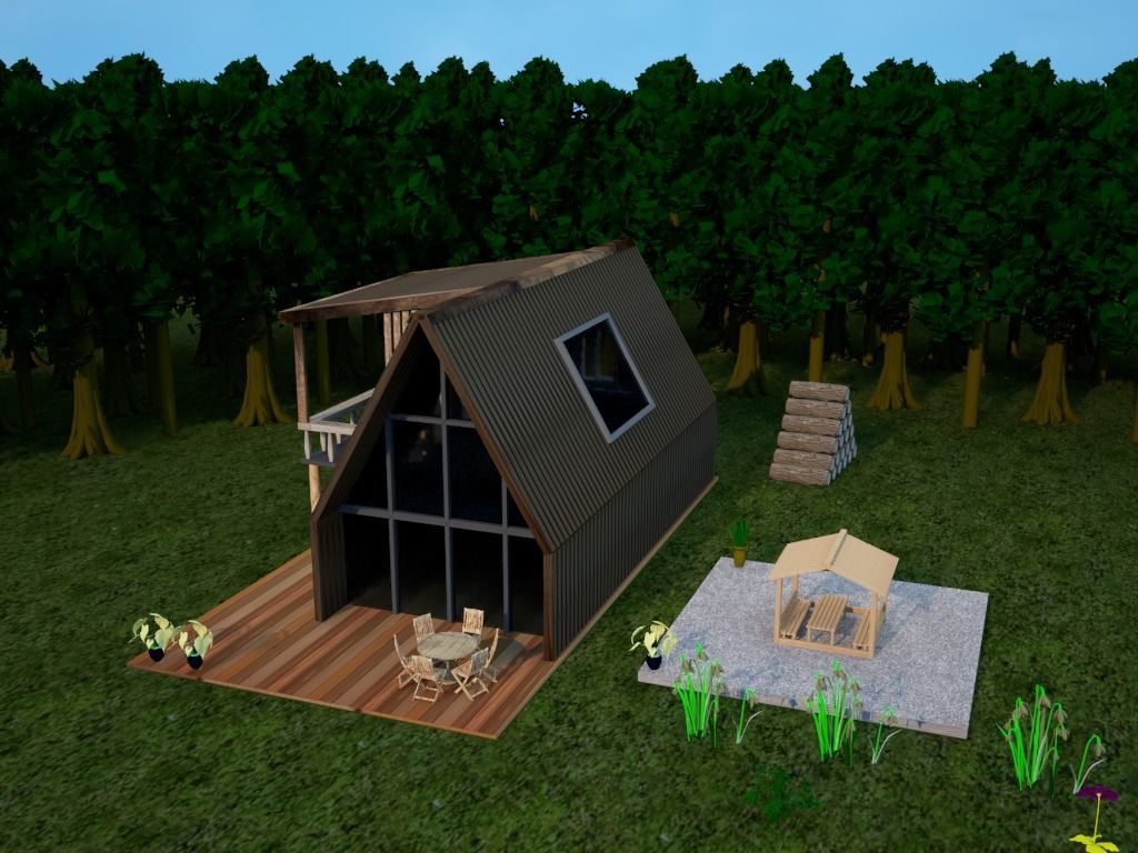 Tiny House 3D model_6