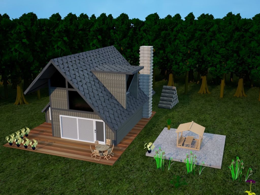Tiny House 3D model_5