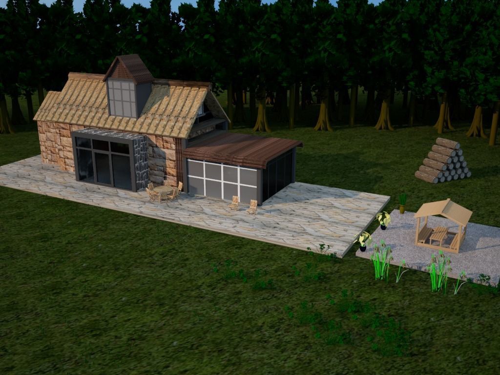 Tiny House 3D model_13