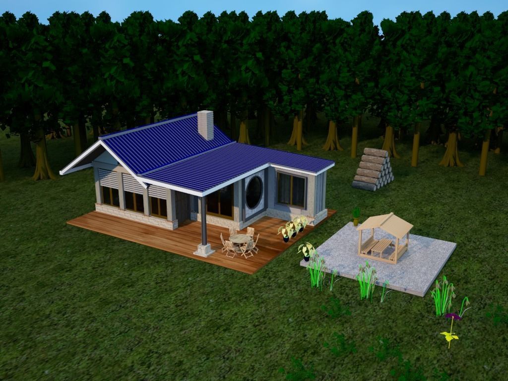 Tiny House 3D model_4