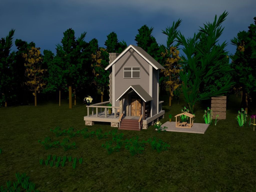 Tiny House 3D model_12
