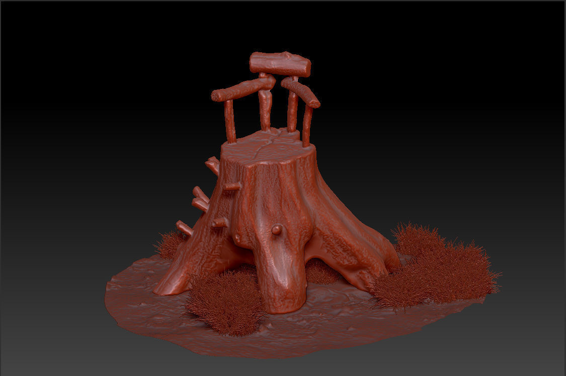 Chair Throne Low-poly 3D model_16