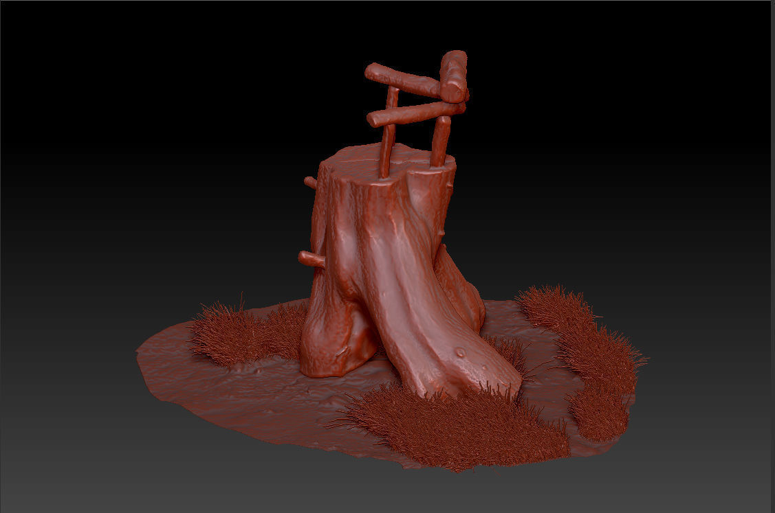 Chair Throne Low-poly 3D model_17