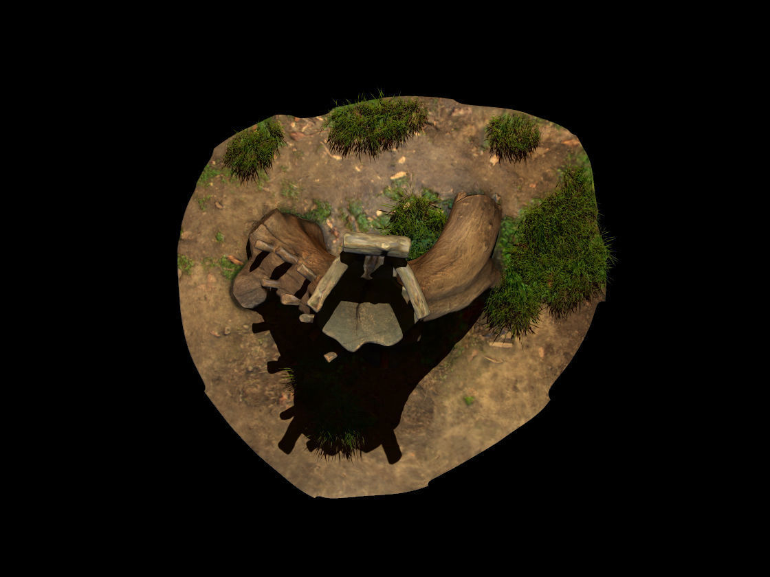 Chair Throne Low-poly 3D model_11