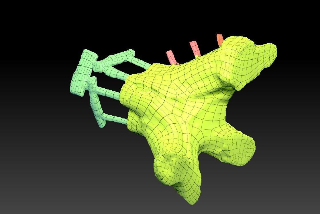 Chair Throne Low-poly 3D model_20