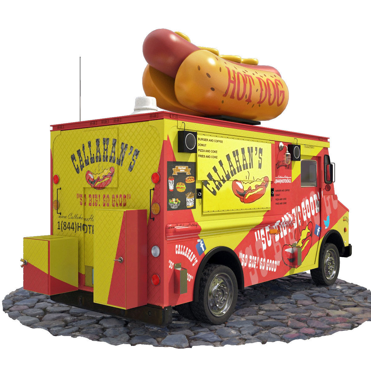 Hot Dog truck 3D model_1