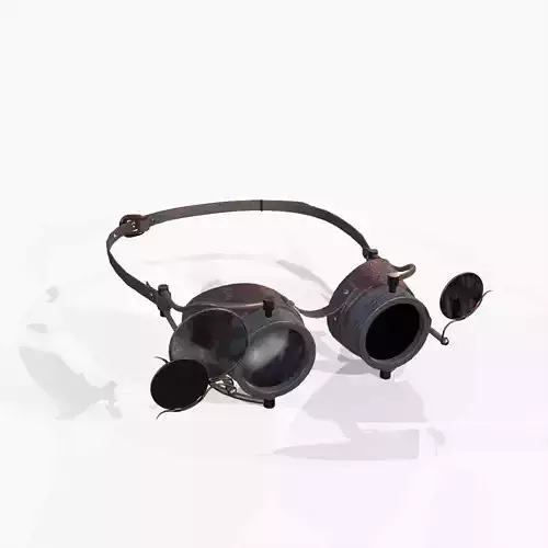 steam punk goggles Low-poly 3D model