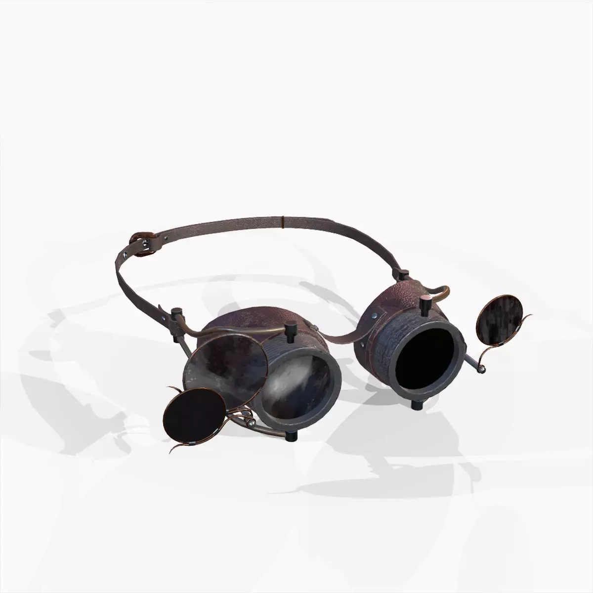 steam punk goggles Low-poly 3D model_0