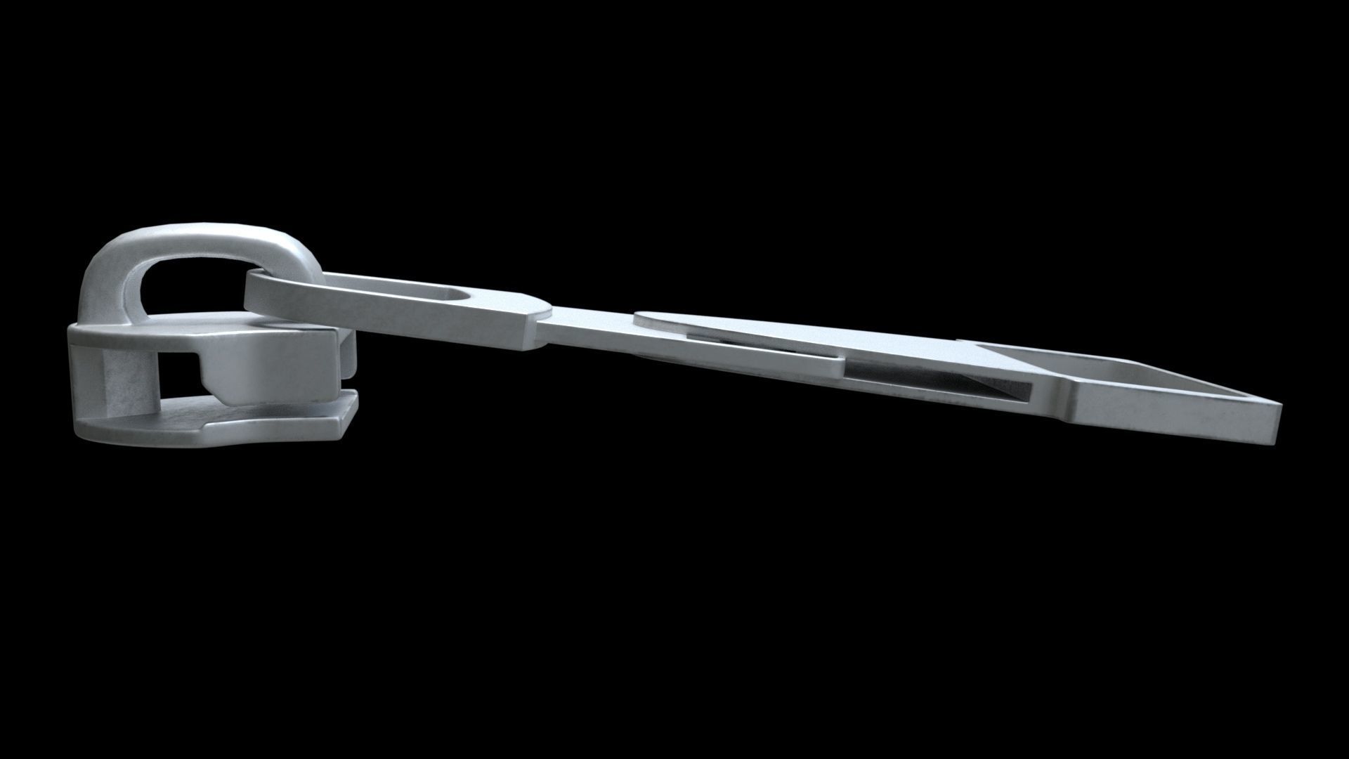 Zipper Puller with Slider  002 Low-poly 3D model_4