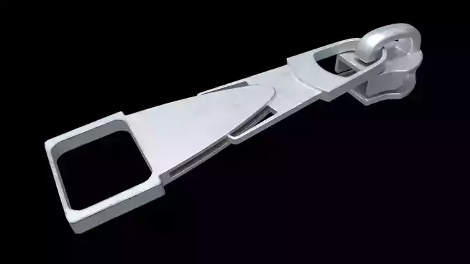 Zipper Puller with Slider  002 Low-poly 3D model