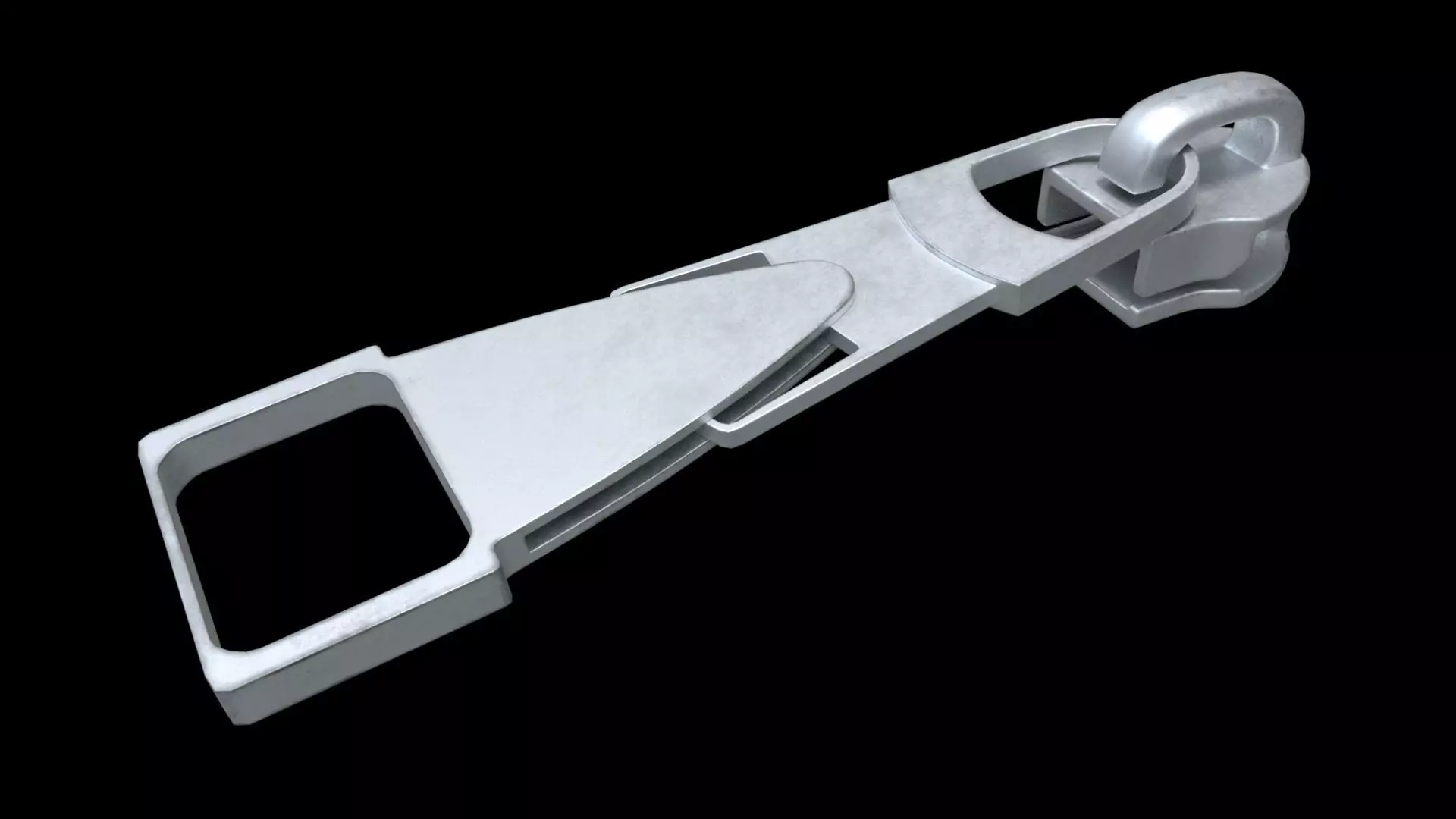 Zipper Puller with Slider  002 Low-poly 3D model_0