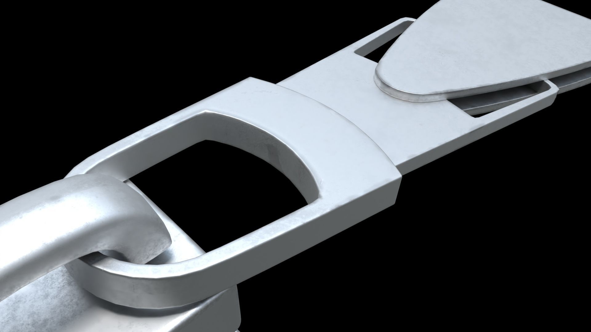 Zipper Puller with Slider  002 Low-poly 3D model_9