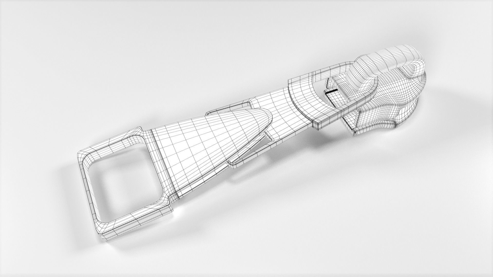 Zipper Puller with Slider  002 Low-poly 3D model_10