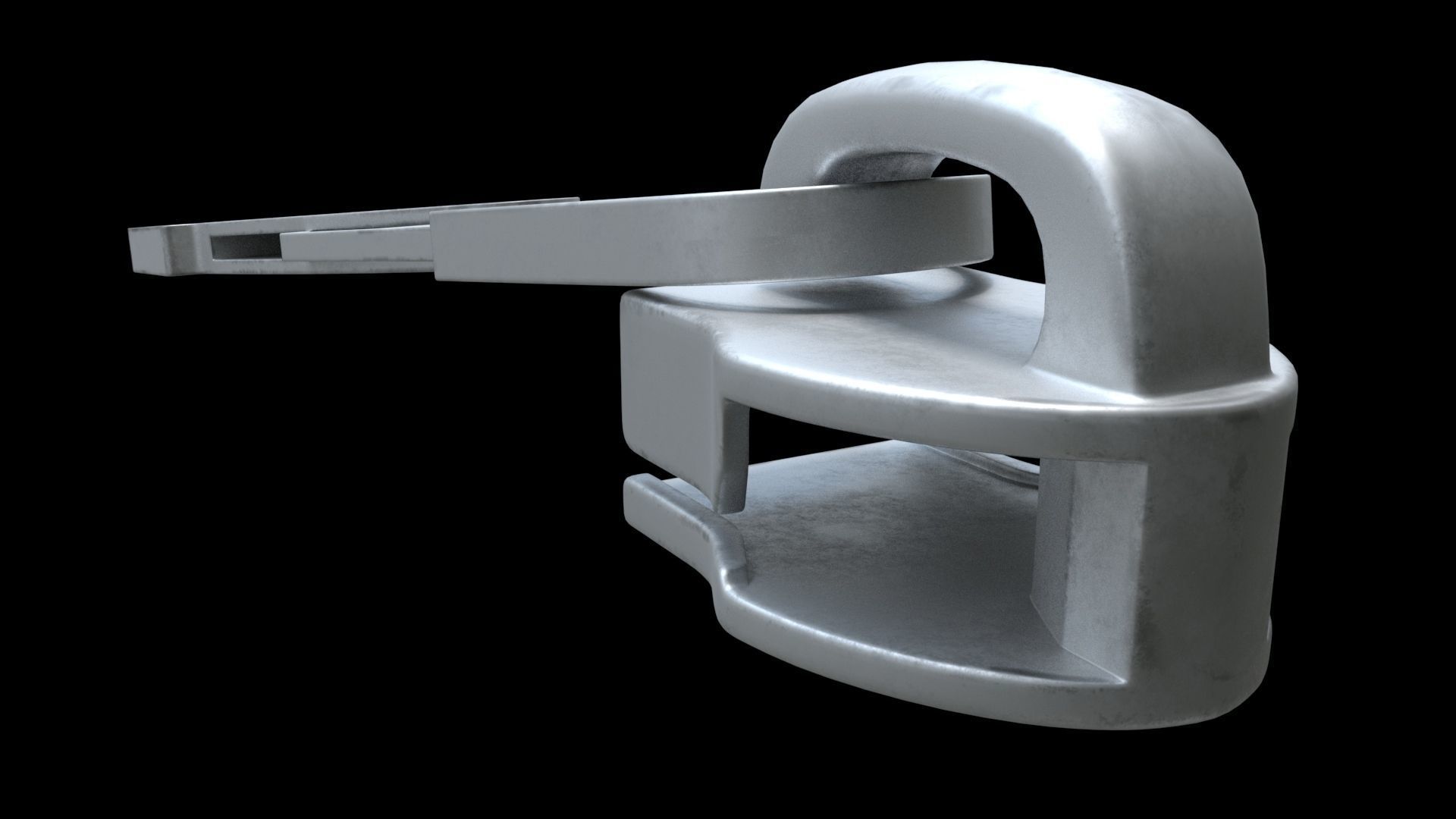 Zipper Puller with Slider  002 Low-poly 3D model_2