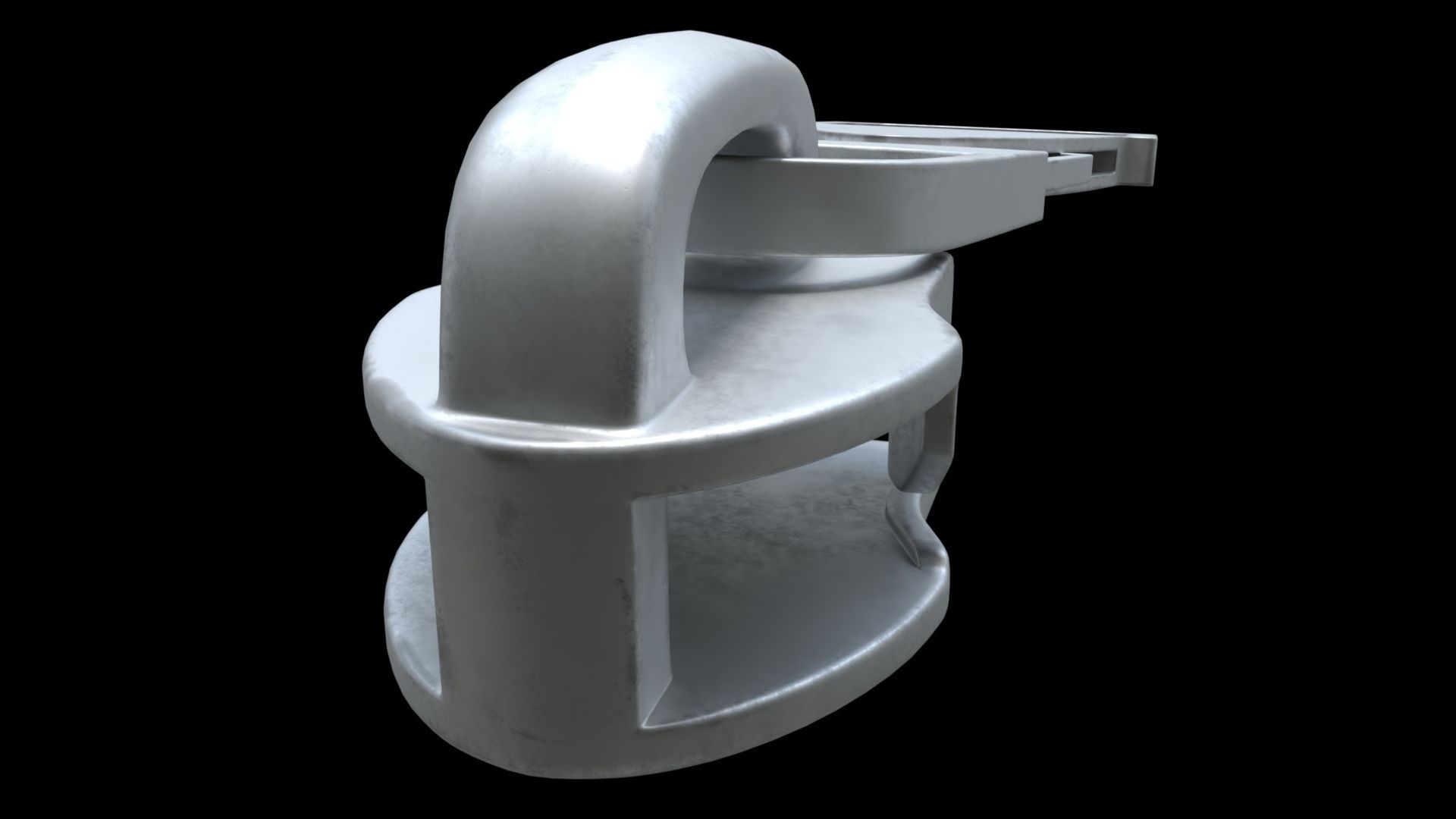 Zipper Puller with Slider  002 Low-poly 3D model_7