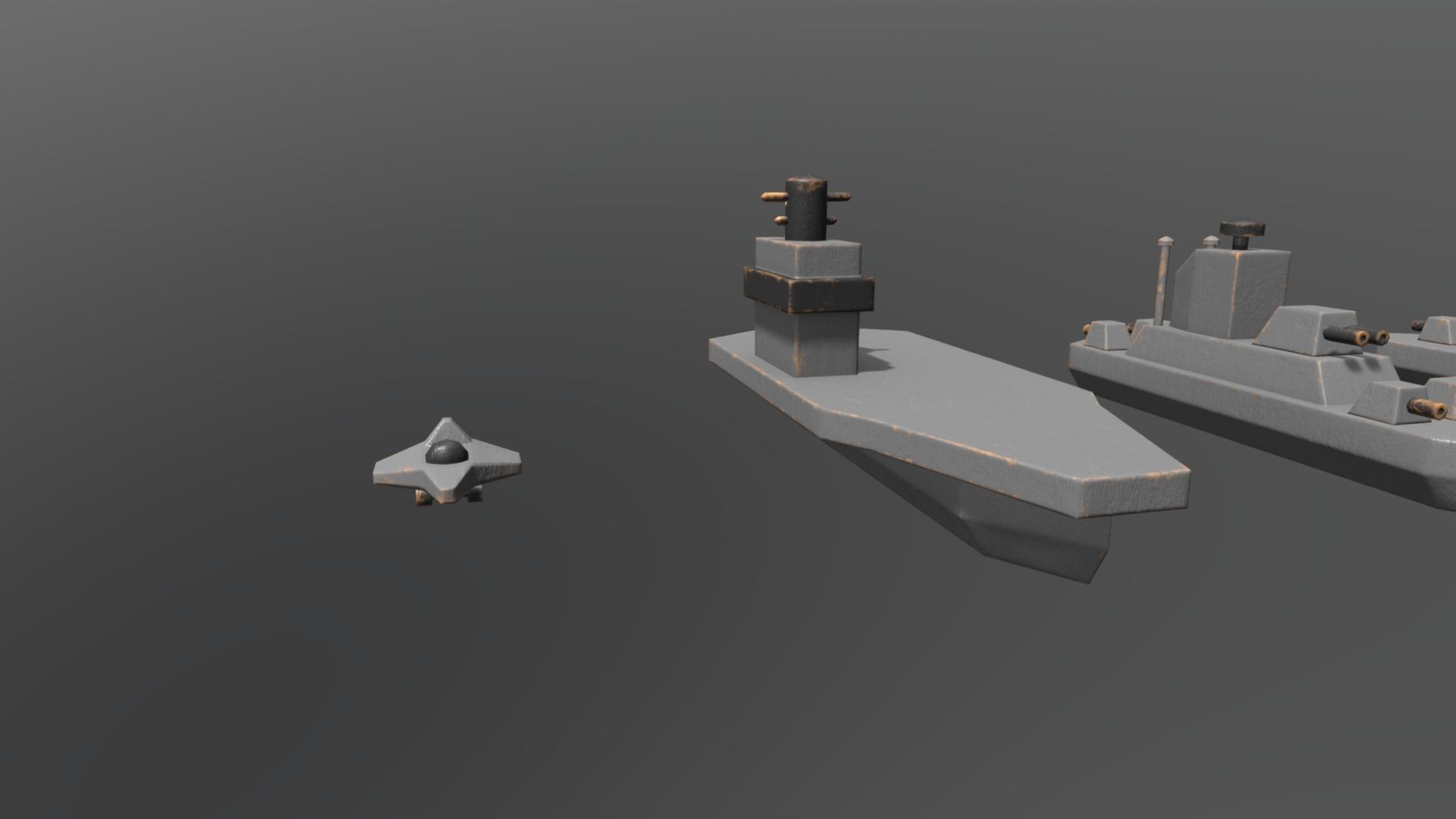 Wooden Toys Boat Pack Low-poly 3D model_1