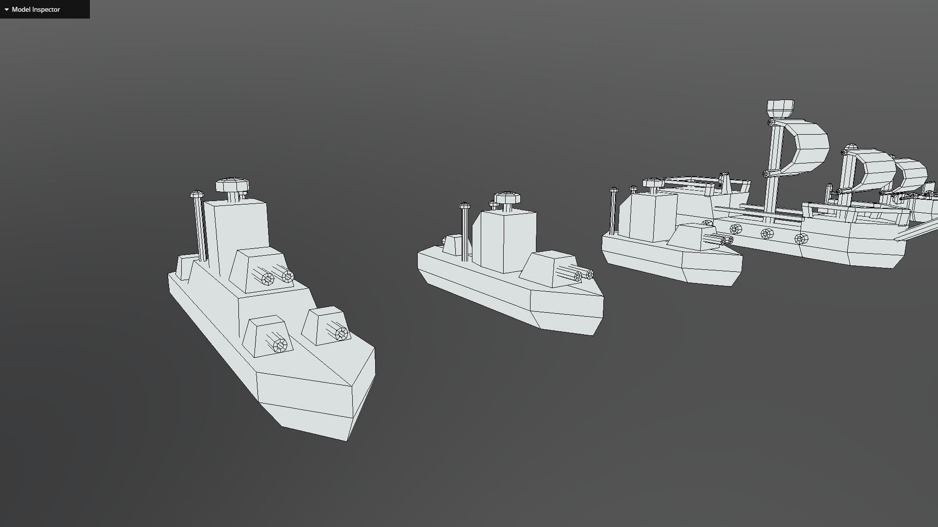 Wooden Toys Boat Pack Low-poly 3D model_4