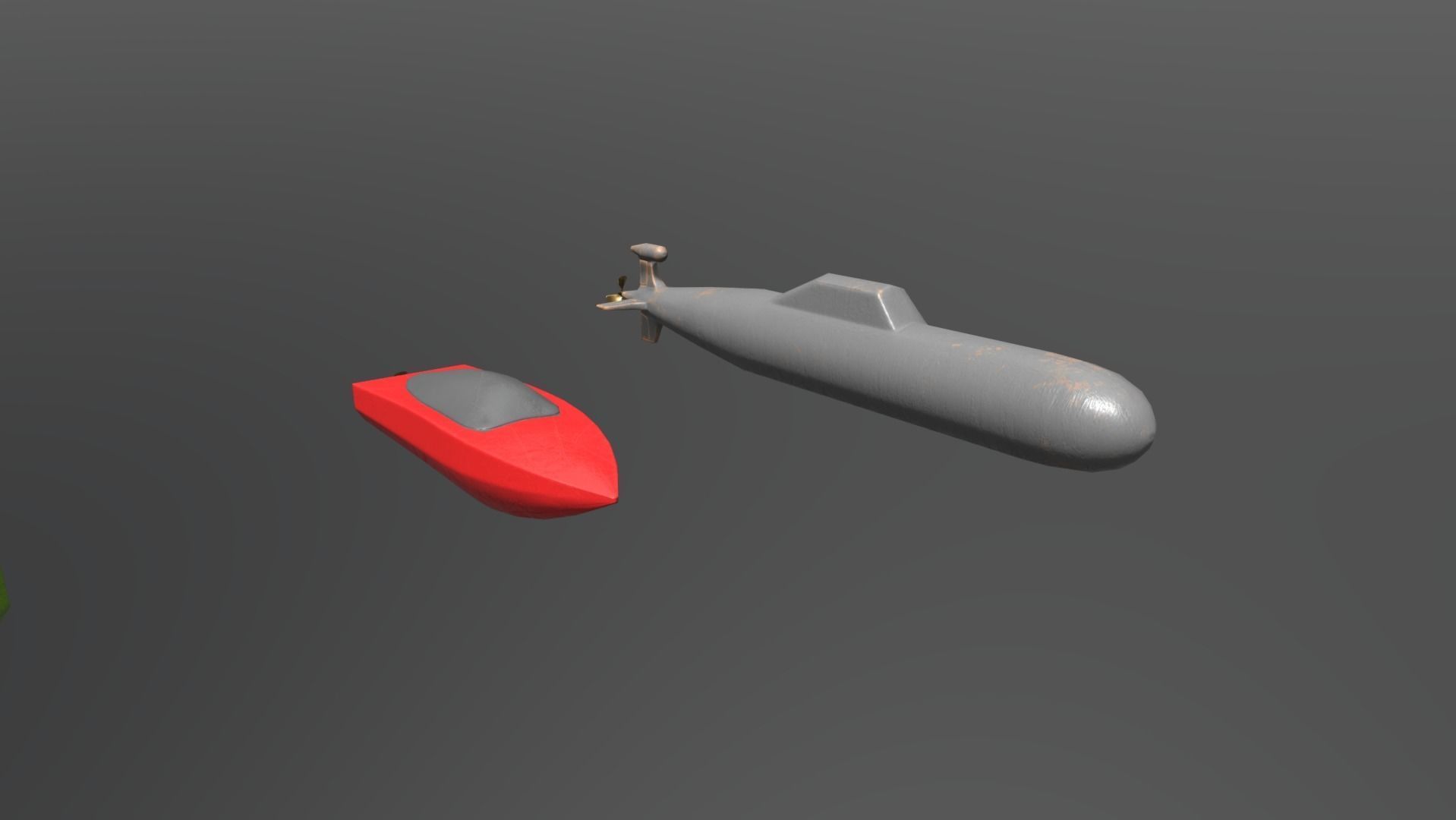 Wooden Toys Boat Pack Low-poly 3D model_9