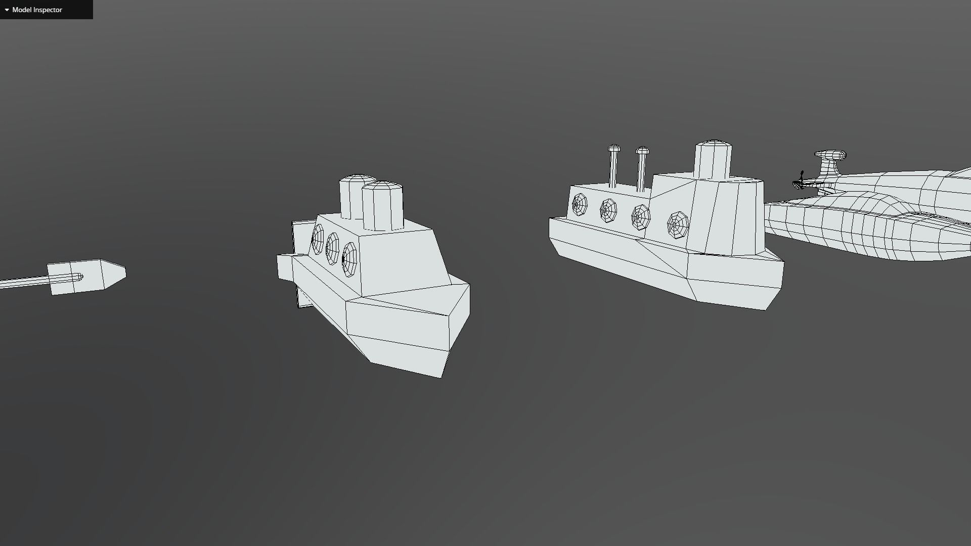 Wooden Toys Boat Pack Low-poly 3D model_8