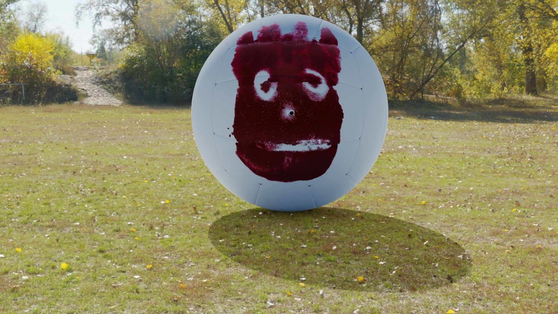 3d model of a Wilson volley ball Low-poly 3D model_4