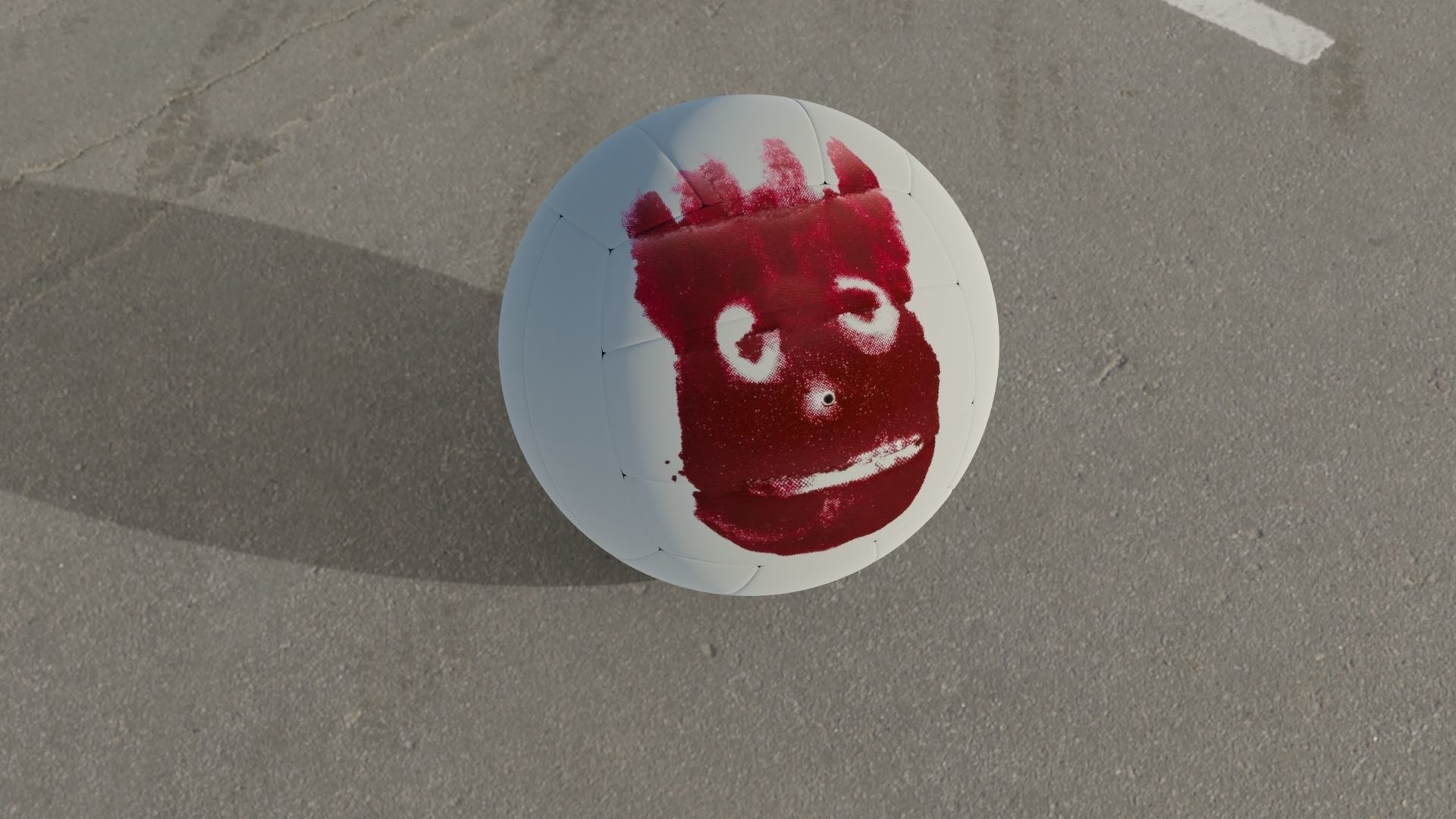 3d model of a Wilson volley ball Low-poly 3D model_2