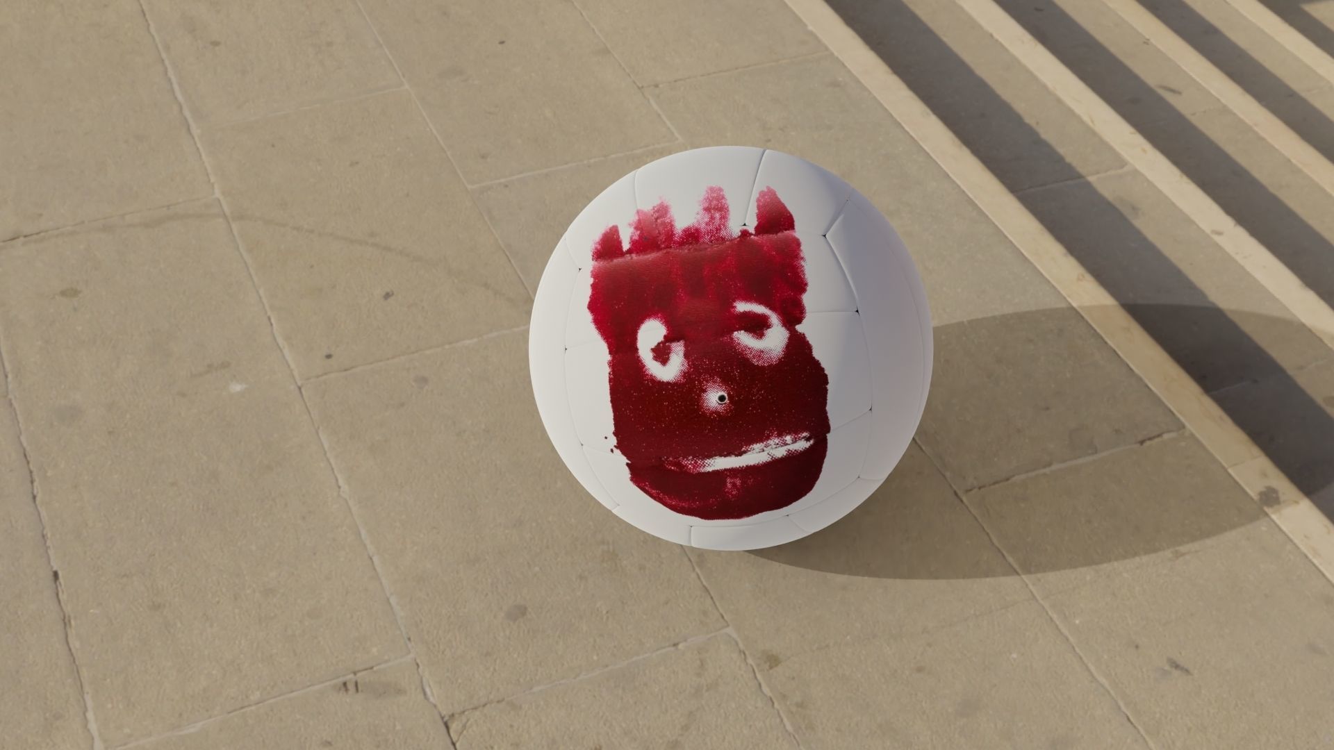 3d model of a Wilson volley ball Low-poly 3D model_7